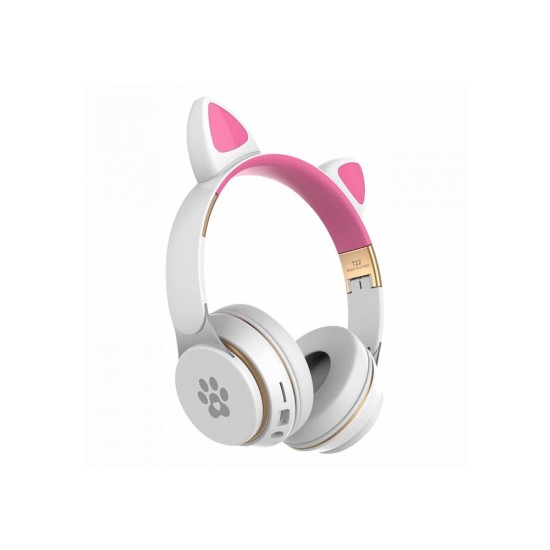 CAT EAR BLUETOOTH HEADPHONE WIRELESS T22 WHITE CAT EAR BLUETOOTH HEADPHONE WIRELESS T22 WHITE